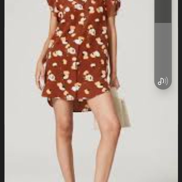 Equipment Floral Mini Dress in‎ Rust and Cream - Picture 2 of 11